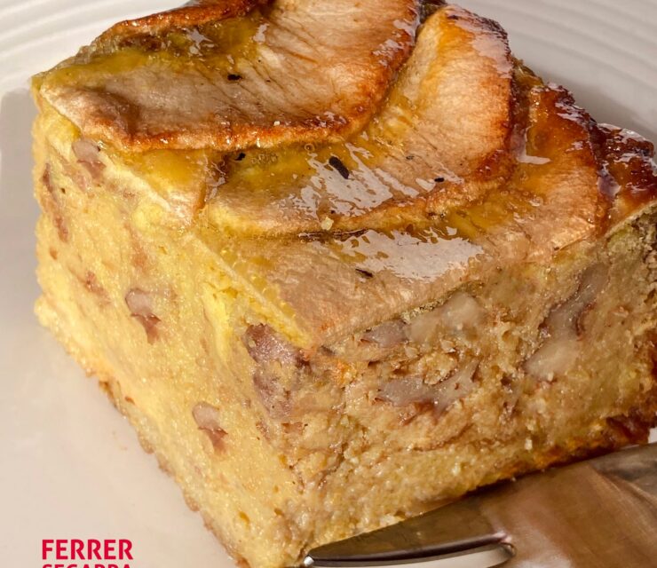 PUDDING DE MANZANA CON NUECES