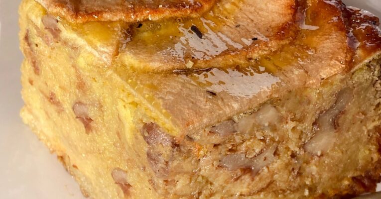 PUDDING DE MANZANA CON NUECES