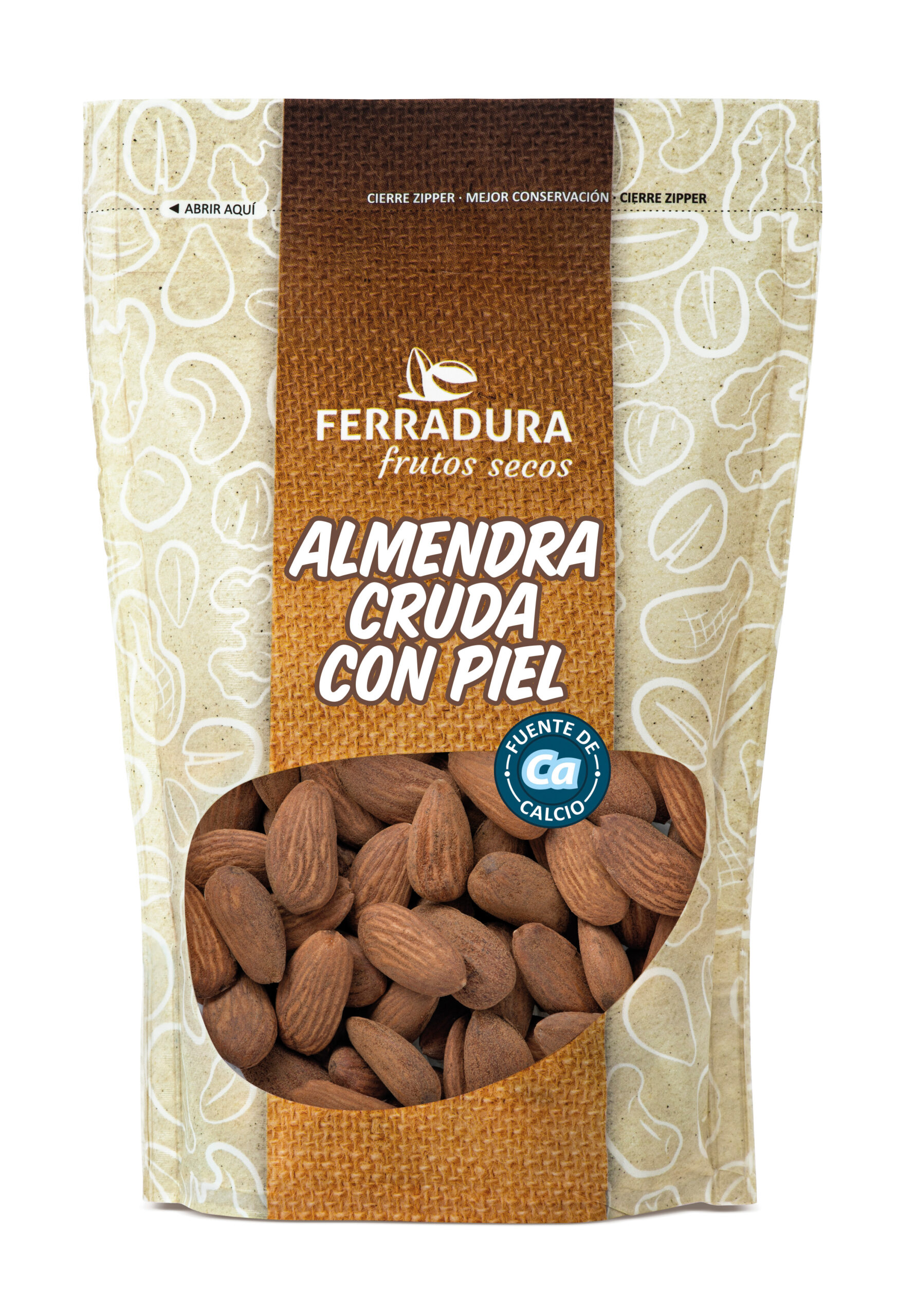 FS Bolsa Doypack Almendra Pelada Cruda Con Piel